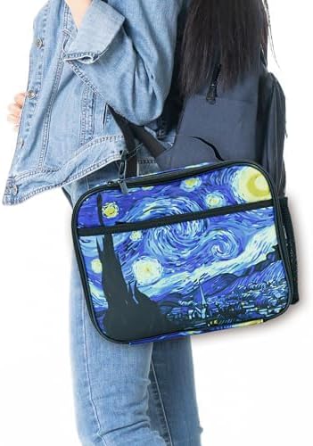 Art Starry Sky Lunch Bag Insulated Reusable Lunch Box Kids Girls Boys Cooler Thermal Tote Bag For Men Women School Work Picnic