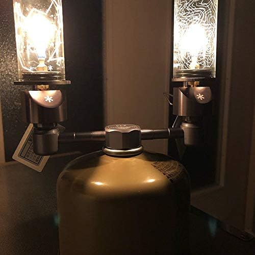 CAMPINGMOON 2 Outlet Adapter for EN417 Lindal Valve Canister Device Camping Lantern Z24