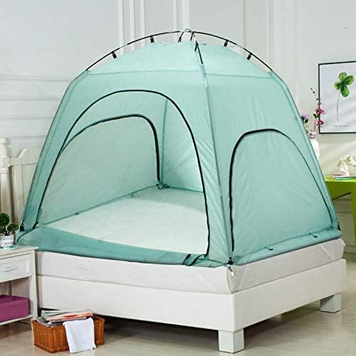 Laylala® Indoor Privacy and Play Tent on Bed Sleep Cozy in Drafty Room,Privacy Tent on Bed for Warm (Bright Blue)