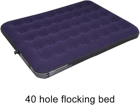 Full Size Air Mattress - Waterproof Puncture-Resistant Inflatable Bed with Portable Foldable Design for Camping, Travel & Home Use - Comfortable Lightweight Airbed 76''X54''X9''