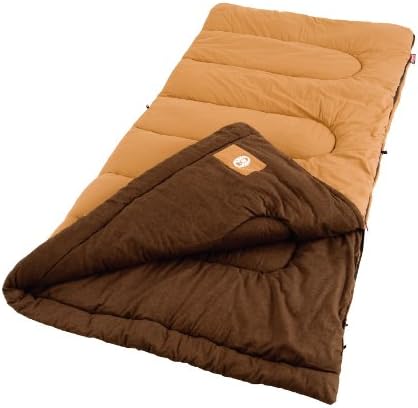 Coleman Dunnock Cold Weather Sleeping Bag 20°F Camping Sleeping Bag for Adults Comfortable & Warm For Camping and Outdoor Use Fits Adults up to 6ft 4in Tall