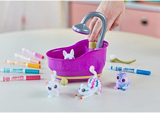 Crayola Scribble Scrubbie Pets Tub Set, Washable Pet Care Toy, Reusable Animal Toys for Girls & Boys, Gifts for Kids, Ages 3, 4, 5