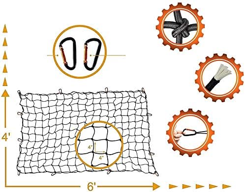 Weatherproof Cargo Bag - 26 Cubic Feet Heavy Duty Waterproof Luggage for Truck Bed With Net and 4 Metal Carbiners Fits Any Size