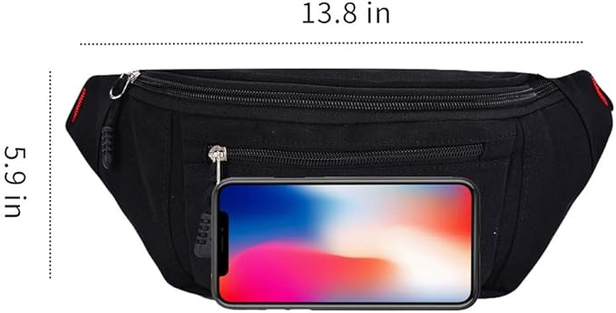 2 Packs Fanny Packs for Men and Women, Water Resistant Sports Waist Pack Bag Hip Bum Bag for Travel Hiking Running