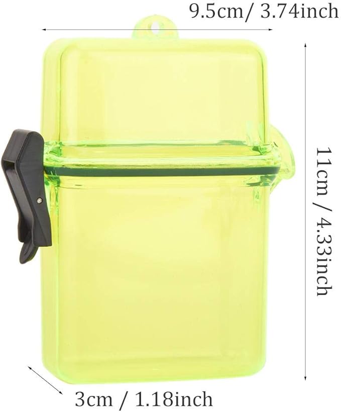 T best Diving Dry Box, Underwater Plastic Transparent Floating Watertight Case Waterproof Diving Sealing Dry Storage Box with Rope Hook for Surfing Canoe Kayak(Transparent Yellow)