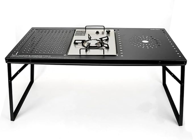 Onlyfire IGT Camping Table Kit with Propane Gas Stove and Carrying Case, Portable Folding Camp Table, IGT Unit Combination Combo for Picnic, RV, Car Trip, Tailgating, Patio, Backyard, GS337