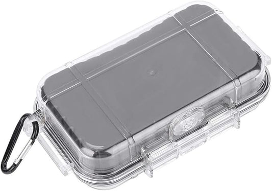 Plastic Waterproof Shockproof Box, Outdoor Survival Case, Floating Hard Shell Wet Dry Box, Marine Fishfinder Case - 4 Colors (Transparent)