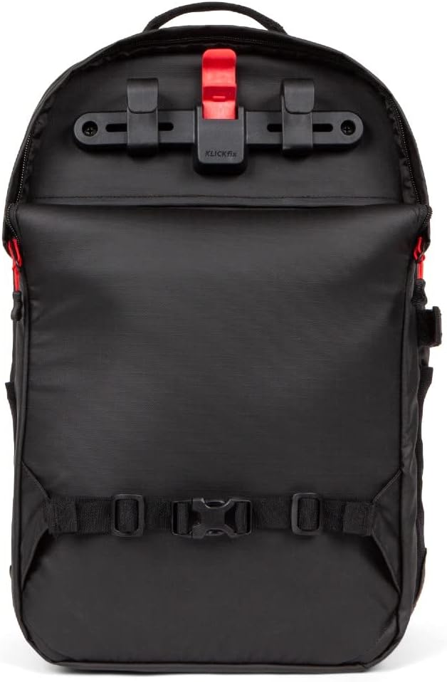 Two Wheel Gear - Pannier Backpack Convertible LITE (22 Litre) - Weatherproof 2-in-1 Bike Commuting and Laptop Travel Bag, Recycled Ripstop Material, Black
