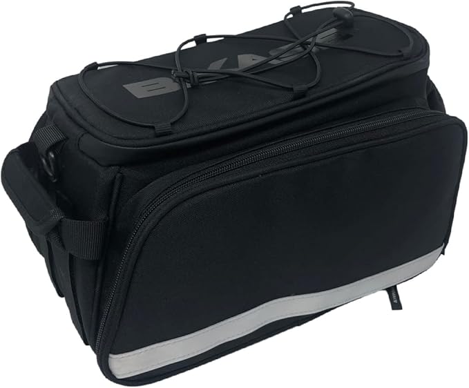 BiKase MIK Compatible Trunk Bike Bag Big Daddy with MIK Attachment, Waterproof Bag for Back of Bicycles with Panniers, Pannier Rack Bag with Water Bottle Carrier (MIK Rack not included)