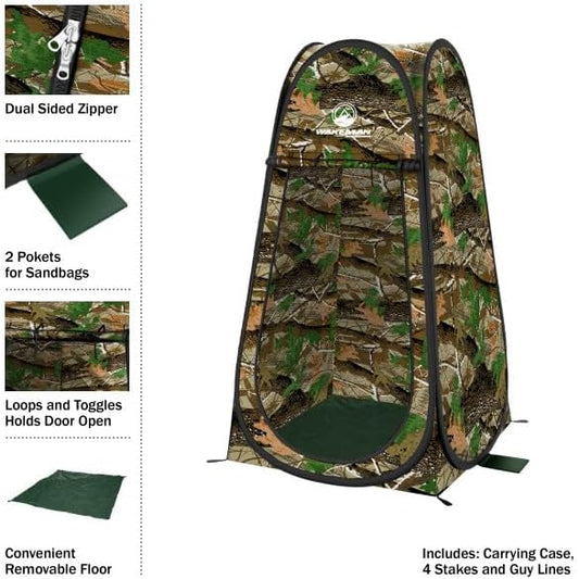 Pop Up Pod - Privacy Shower Tent, Dressing Room, or Portable Toilet Stall with Carry Bag