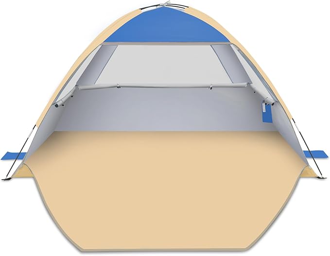 Gorich Beach Tent Sun Shelter for 3/4-5/6-7/8-10 Person with UPF 50+ UV Protection, Lightweight & Easy Setup Beach Shade Canopy, Portable Beach Shade Tent Beach Cabana