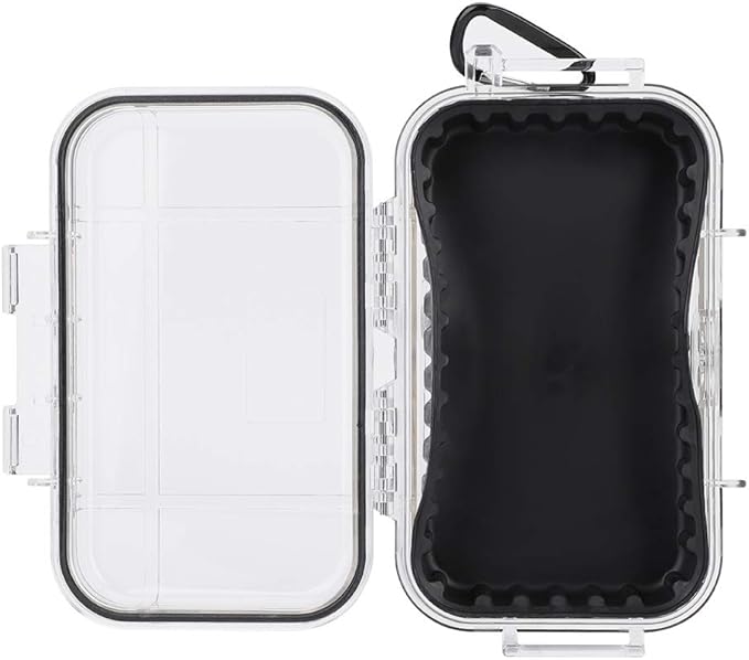 Waterproof Storage Case, Outdoor Survival Waterproof Dry Box Case Shockproof Storage Case Airtight Carry Box Container for Outdoor Boating Camping(Transparent)