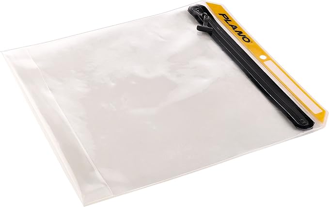 Plano Stowall Series Deluxe XL Waterproof Storage Bag, Transparent, TPU Plastic, Tackle Organization Storage, Heavy-Duty Resealable Zipper Seal Closure
