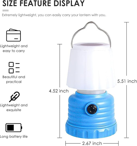 Onite 2 Pack Kids Camping Gear, Lanterns Battery Powered Led, with Flame Flicker Lighting Mode, 600Lm, for Kids Camping Chair, Bedroom, Festival, Party Decoration and Outdoor