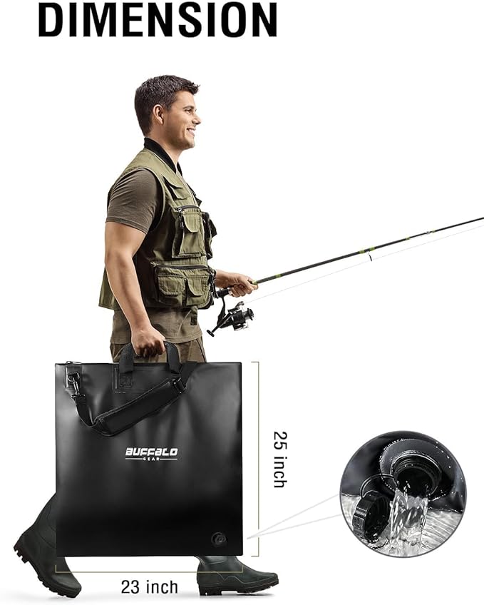 Buffalo Gear Fish Bag with Airtight Waterproof Zipper