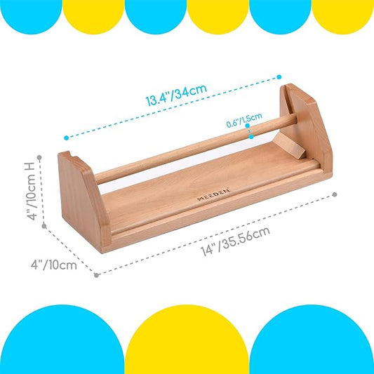 MEEDEN Tabletop Paper Roll Dispenser - Beech Wood Kids Easel with Paper Rolls (12" x 75ft) - Portable Easel for Kids to Doodle, Drawing, Art, Craft