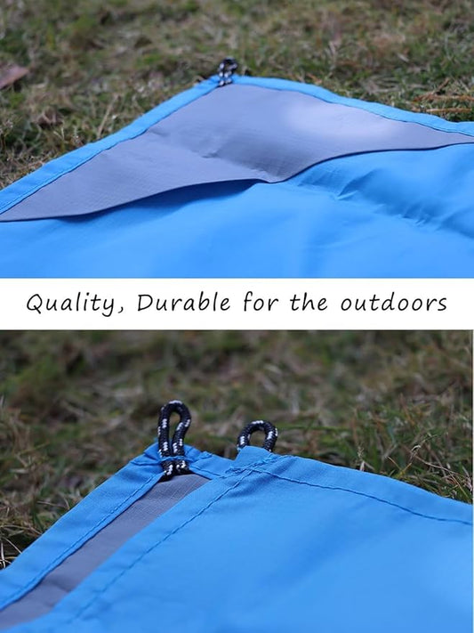 Orga'Neat Pocket Picnic Blanket, Sandproof Lightweight Pocket Camping Tarp, 55″x 39″ Foldable & Fits into Small Bag, Water Resistant Washable Quick Dry Compact Beach Mat for Outdoor Recreation