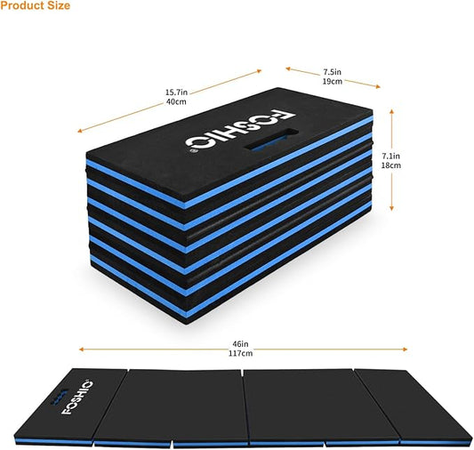FOSHIO Foldable EVA Mat with Carrying Handles - Thick Kneeling Mat for Mechanics, Garage, Picnicking, Gardening, Camping, Home Gym