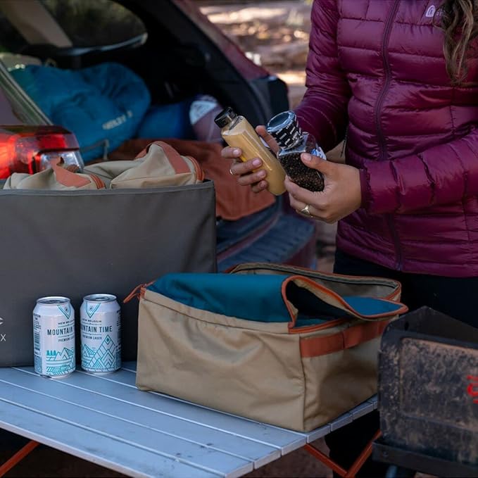 Kelty CAR-GO-Box – Camping, Tailgating, Travel Organization Kit for Trucks, Vans, SUVs, Cars – Color Coded Packing Cubes, Rugged Fabric, 45L