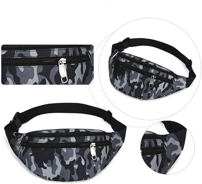 Fanny Pack for Men & Women, Fashion Waterproof Waist Packs with Adjustable Belt, Casual Bag Bum Bags for Travel Sports Running.