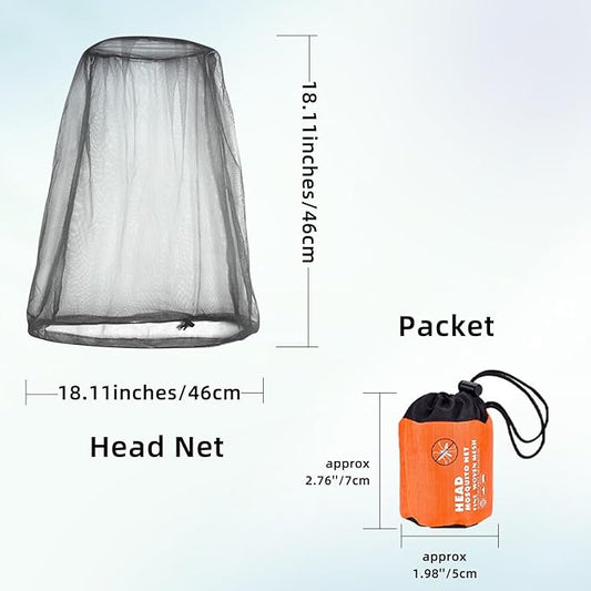 6 Packk Mosquito Covers Wearable Head Net Face Mesh Protecting Net Mosquito Fly Insects Bugs Preventing for Outdoor