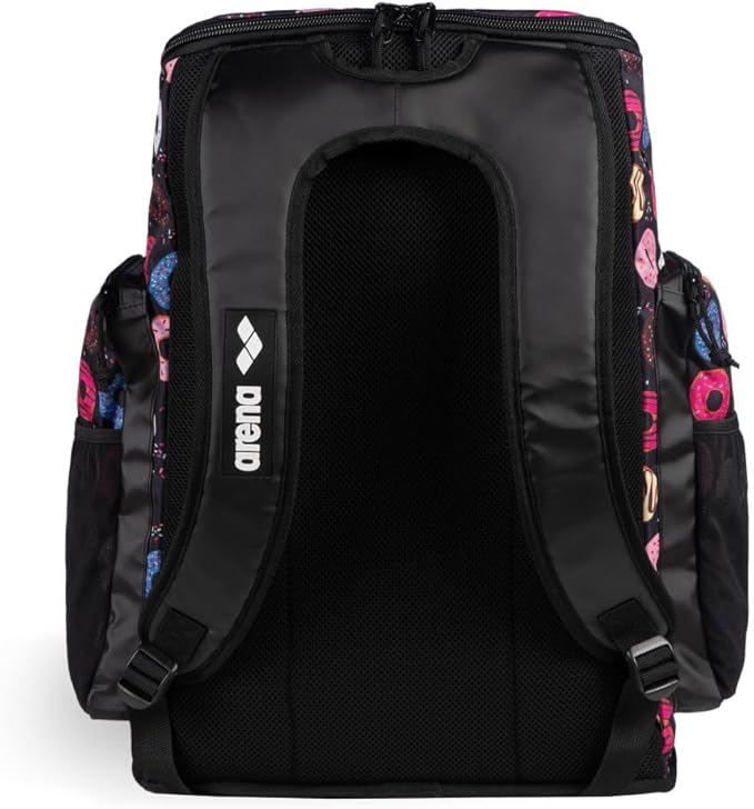 ARENA Spiky III Backpack 45 Swimming Athlete Sports Gym Rucksack Large Training Gear Equipment Swim Bag for Men and Women, 45 Liters, Donuts
