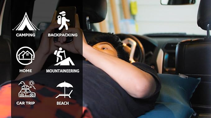 Clostnature Self-Inflating Sleeping Pad - 1.5/2/3 Inch Lightweight Mat for Camping, Backpacking - Compact Ultralight Foam Air Mattress for Tent, Hammock