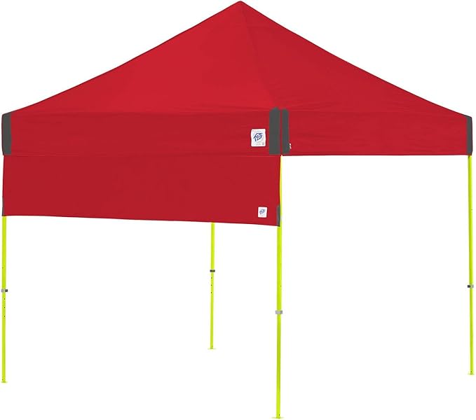 E-Z UP Recreational Half Wall, Fits Straight Leg 10' x 10' Canopy, Truss Clips and Storage Bag, Black