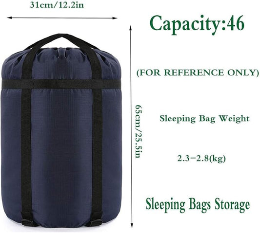 Compression Stuff Sack, 24L/36L/46L Sleeping Bags Storage Stuff Sack Organizer Waterproof Camping Hiking Backpacking Bag for Travel - Great Sleeping Bags Clothes Camping