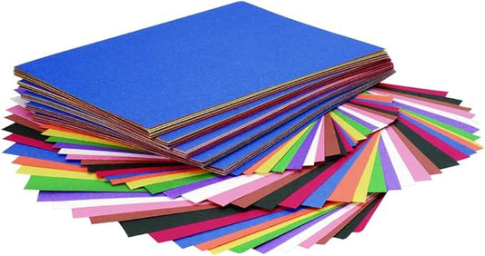 Construction Paper, Assorted Colors, 9 inches x 12 inches, 50 Sheets, Heavyweight Construction Paper, Crafts, Art, Painting, Coloring, Drawing, Creating, Arts and Crafts