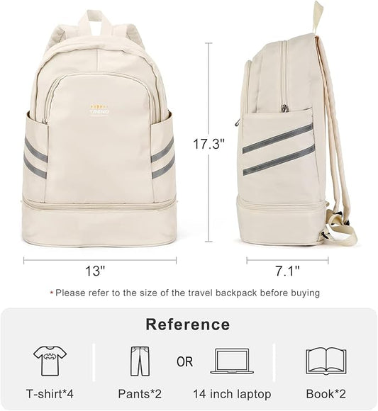 Coofay Gym Backpack for Women - Waterproof, Lightweight, Large Travel Sports Gym Bag with Shoe Compartment