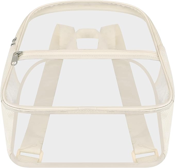 Oraben Clear Backpack Stadium Approved 12×12×6 Clear Mini Backpack Small Transparent Backpack for Concert, Beach, Work, Travel & Sporting