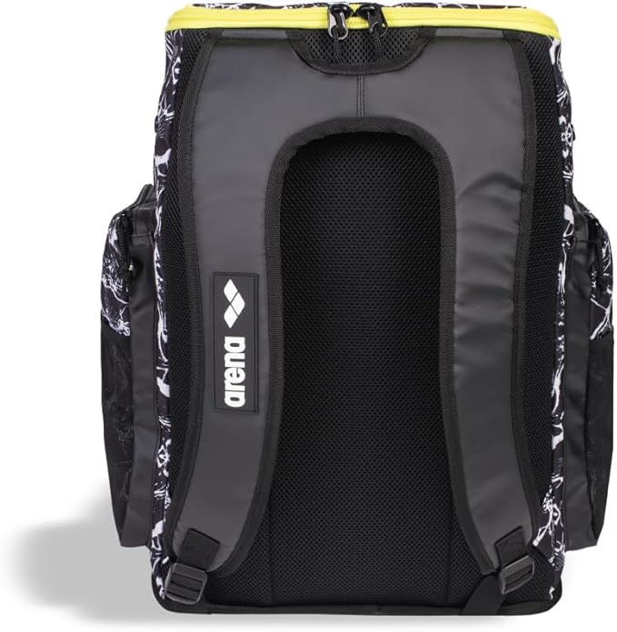 ARENA Spiky III Backpack 45 Swimming Athlete Sports Gym Rucksack Large Training Gear Equipment Swim Bag for Men and Women, 45 Liters, Black/White