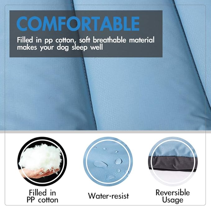 Outdoor Dog Bed, Waterproof, Washable, Large Size, Durable, Water Resistant, Portable and Camping Travel Pet Mat