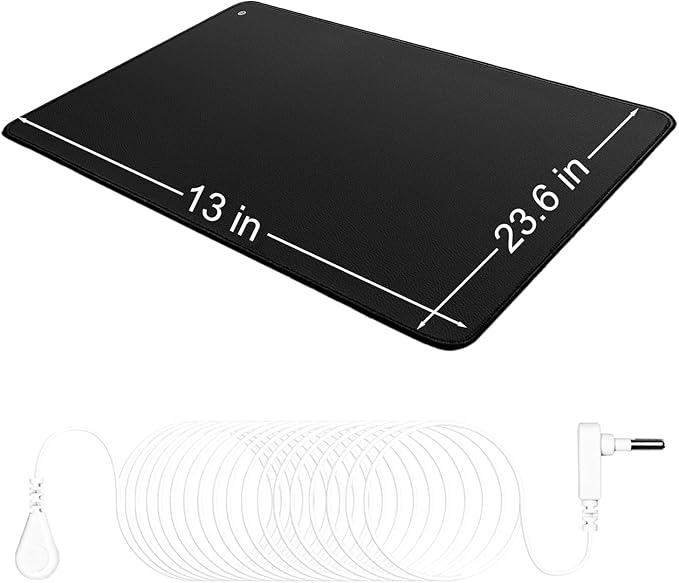 Grounding Mat for Improving Sleep, Grounding Pad for Health, Grounding Bed Mat with Grounding Cord for Better Working (13 * 23.6inch)