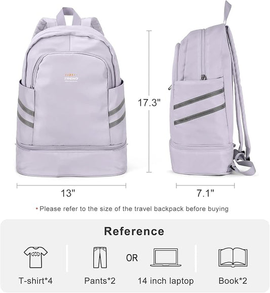 Coofay Gym Backpack for Women - Waterproof, Lightweight, Large Travel Sports Gym Bag with Shoe Compartment