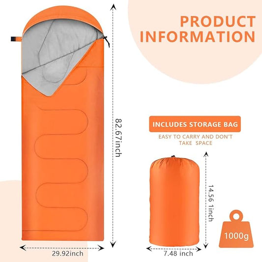 OBTANIM Camping Sleeping Bags Portable Waterproof Sleeping Bag for Adults Kids 4 Seasons Winter, Fall, Spring, Summer Backpacking Hiking Camping Mountaineering Indoor Outdoor Use