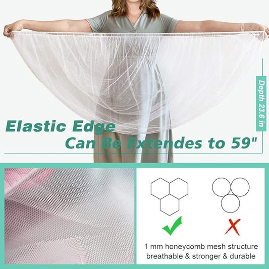 Mosquito Net for Stroller - 2 Pack Durable Baby Stroller Mosquito Net - Perfect Bug Net, Bassinets, Cradles, Playards, Pack N Plays and Portable Mini Crib (Pink) …