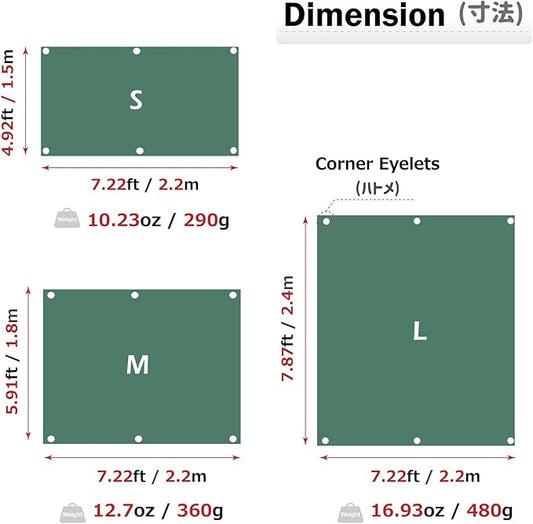 Azarxis Waterproof Camping Tent Tarp Hammock Rain Fly Footprint Ground Cloth Shelter Sunshade Beach Picnic Blanket Mat for Outdoor Camping Park Lawn