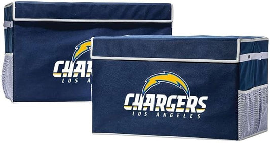 Franklin Sports NFL Storage Footlocker Bins - Large Folding Organizer Containers - NFL Team Office, Bedroom + Living Room Décor - Large + Small Bins