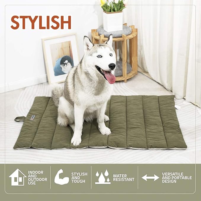 Outdoor Dog Bed, Waterproof, Washable, Large Size, Durable, Water Resistant, Portable and Camping Travel Pet Mat