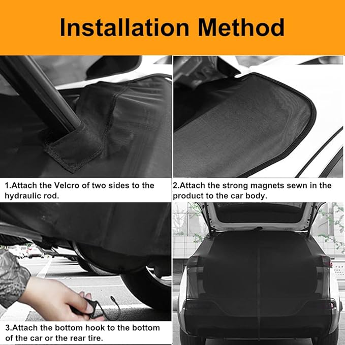 Ovege Car Tailgate Mesh Screen for SUV Bug Screens for Car Tent, Magnetic Mosquito Net for Car Camping Essentials, Car Camping Accessories(Black-Tailgate)