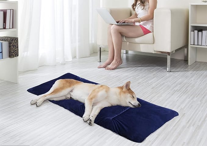 Gehannah Thick Camping Sleeping Pad, Soft Comfortable Microfiber Camping Cot Pads for Adults, Lightweight Foldable Sleeping mats for Traveling Hiking Backpacking Traveling