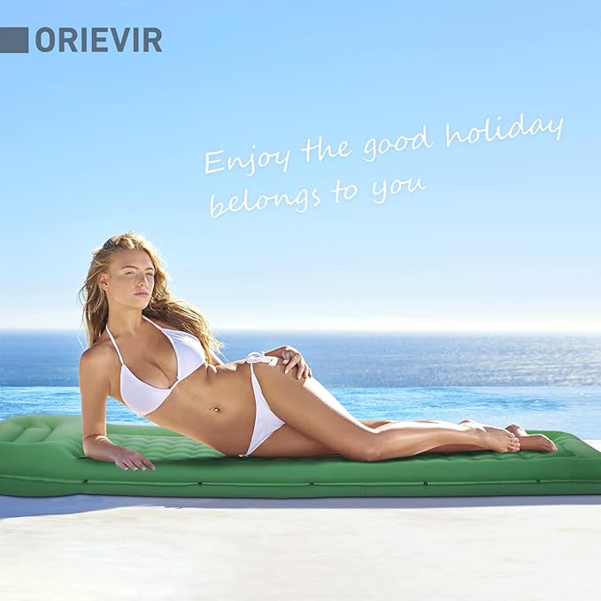 Camping Sleeping Pad, Self Inflating Air Mattress Extra Thickness 4.7 Inch Single Sleeping Pad with Built-in Pillow and Foot Pump for Tent Hiking Traveling