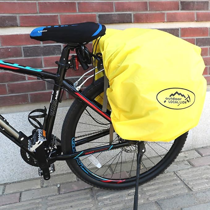 50L Bike Panniers Bicycle Commuting Bag Waterproof Saddle Bags with Rain Cover for Bicycle Rear Rack Carrier, Support for Width Less Than 7 inches Bike Rack
