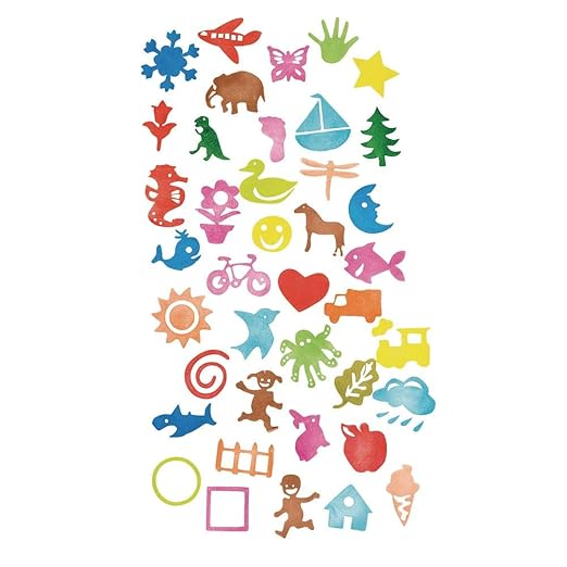 Colorations Easy Knob Grip Stamper Mega Jumbo Pack for Kids, 40 Stampers, 3" x 3", Storytelling, Card Making, Decorating, Pictures, Nature, Vehicles, Shapes, Animals