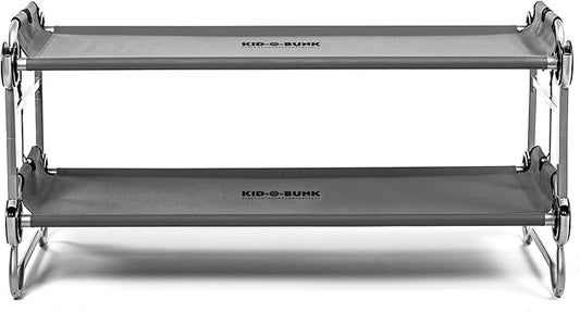 Disc-O-Bed Youth Double Cot Kid-O-Bunk, Modular for Bunk Beds, Dual Cots, or Bench with 2 Carry Bags for Portable Transport