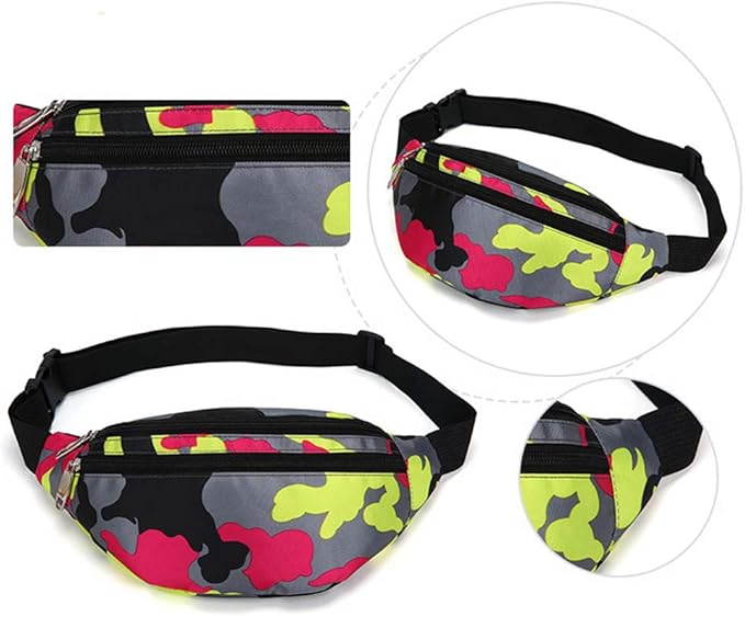 Fanny Pack for Men & Women, Fashion Waterproof Waist Packs with Adjustable Belt, Casual Bag Bum Bags for Travel Sports Running.