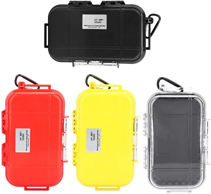 Plastic Waterproof Shockproof Box, Outdoor Survival Case, Floating Hard Shell Wet Dry Box, Marine Fishfinder Case - 4 Colors (Transparent)