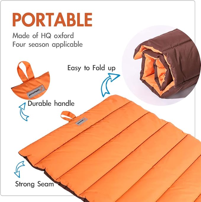Outdoor Dog Bed, Waterproof, Washable, Large Size, Durable, Water Resistant, Portable and Camping Travel Pet Mat